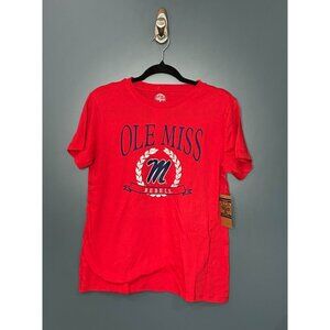 NWT Ole Miss Rebels Red Rivalry Threads T-Shirt Medium 8/10 Cotton Short Sleeve